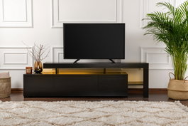 Hanah Home Beliz - Soporte de TV Madera Negro